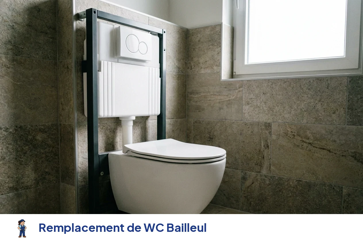 Remplacement de WC à Bailleul
